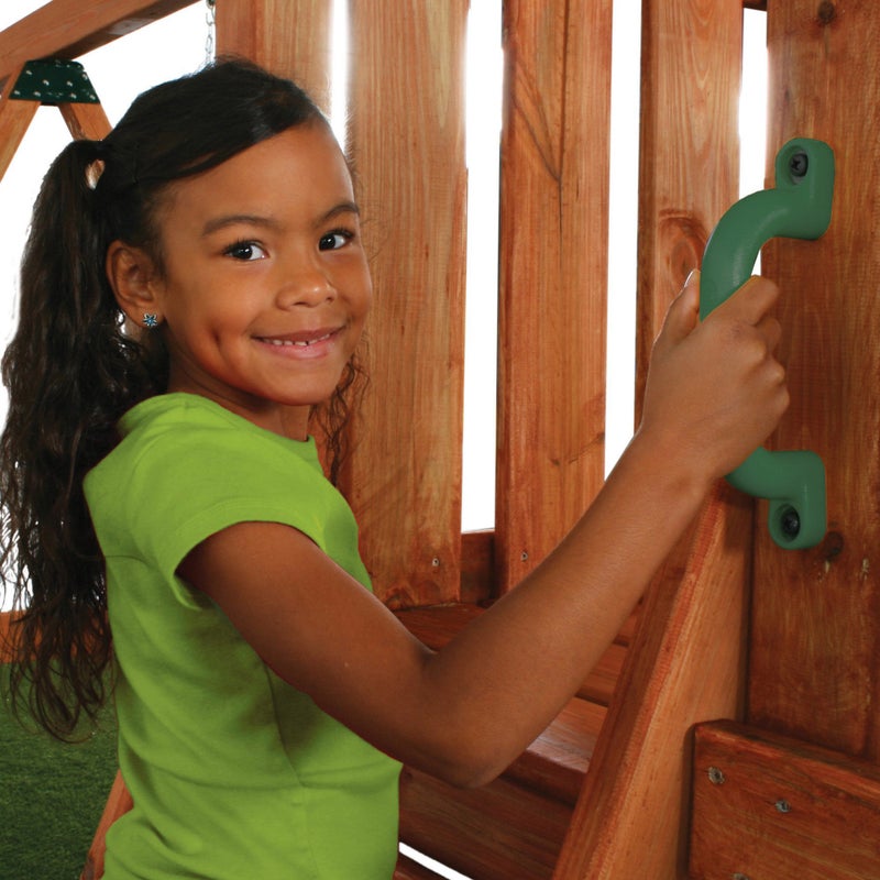سوينج آند سلايد مقابض أمان بلاستيكية من Swing-N-Slide WS 4410 مع أدوات تثبيت لمجموعات الأراجيح، وبيوت اللعب، وأبراج اللعب، ومجموعات اللعب الخشبية، لون أخضر - Image 2